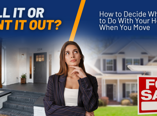 Homeowner deciding whether to sell or to rent out her home when moving.